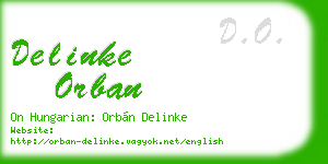 delinke orban business card